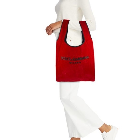 Dolce & Gabbana Black velvet market Tote Bag - Picture 5 of 5